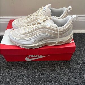 Nike Air Max 97 White and Cream Sneakers size 11